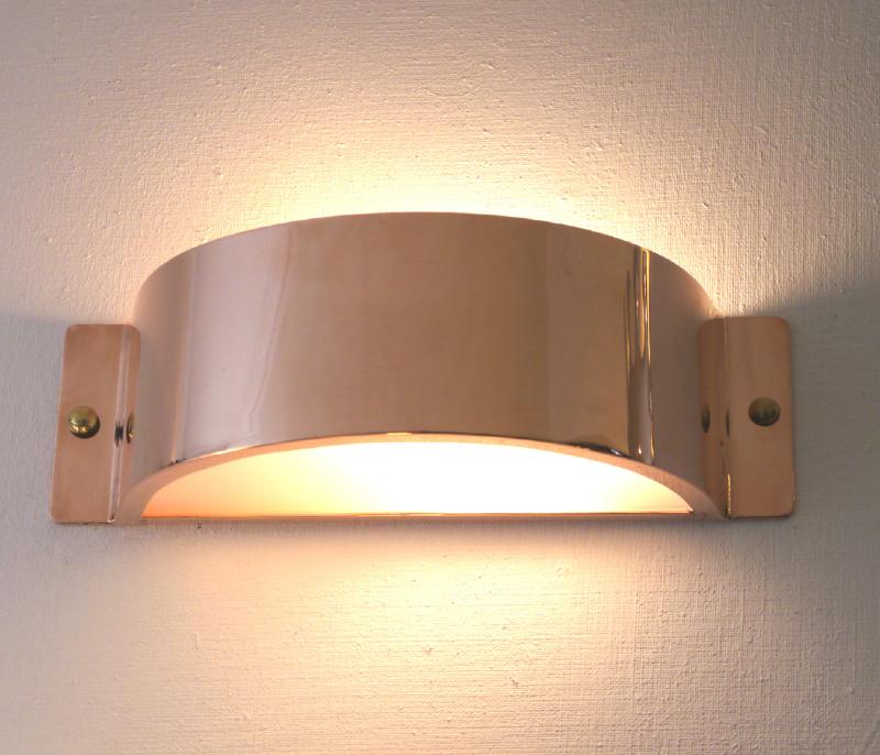 SALE Mezza-luna Polished Copper PAIR