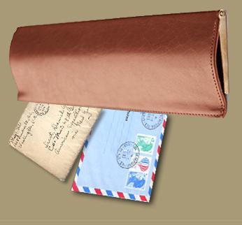 Leather  Interior Letter Flap , Saddle