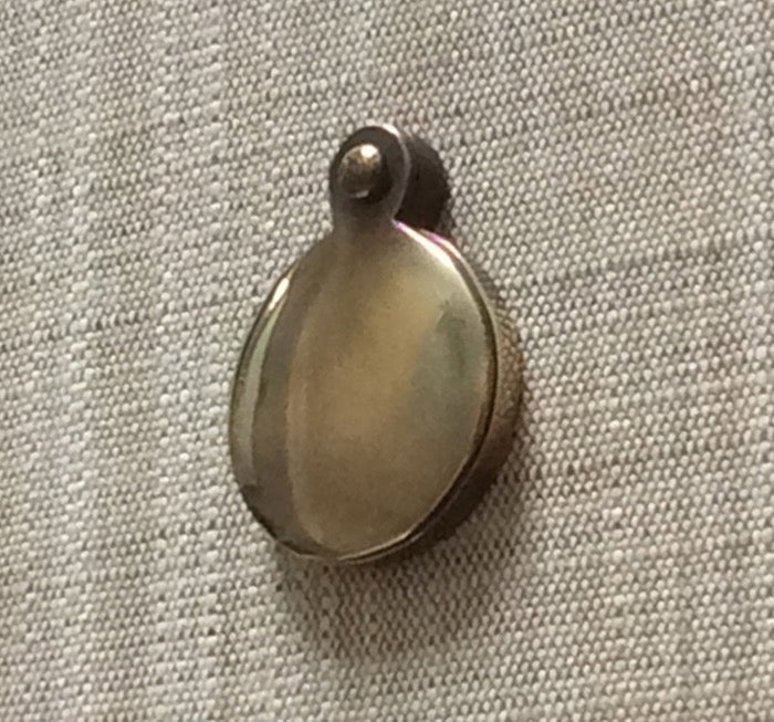 Round Plain Aged Brass Escutcheon, Keyhole Cover