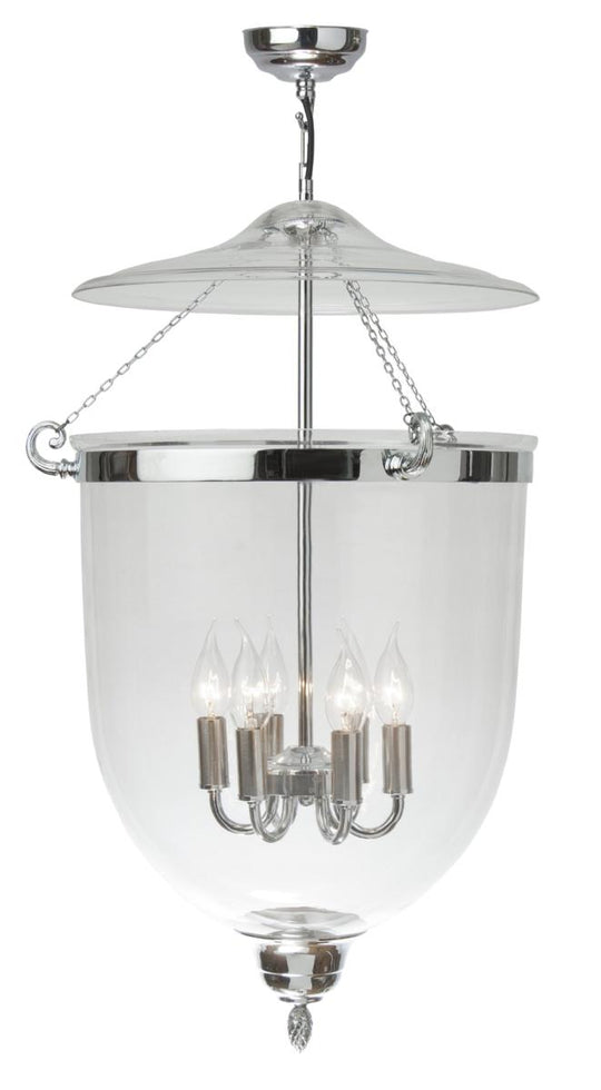 Large Hundi Pendant Lantern, nickel