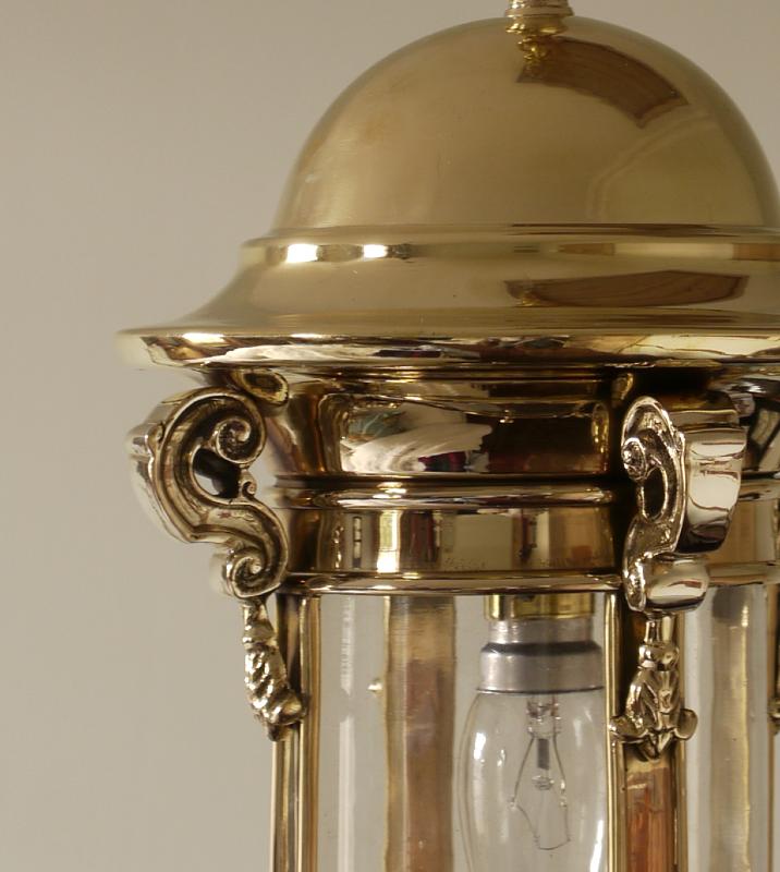 Small Edwardian style Lantern, Polished Brass